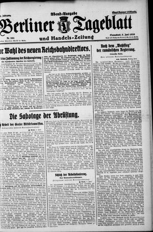 Berliner Tageblatt und Handels-Zeitung vom 05.06.1926