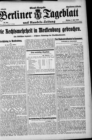 Berliner Tageblatt und Handels-Zeitung vom 07.06.1926