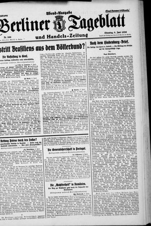 Berliner Tageblatt und Handels-Zeitung vom 08.06.1926