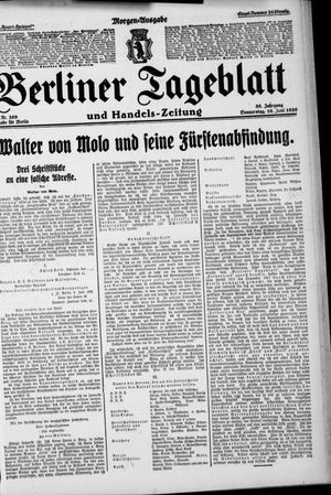 Berliner Tageblatt und Handels-Zeitung vom 10.06.1926