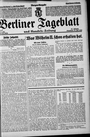 Berliner Tageblatt und Handels-Zeitung vom 19.06.1926