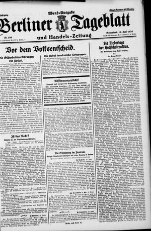 Berliner Tageblatt und Handels-Zeitung vom 19.06.1926