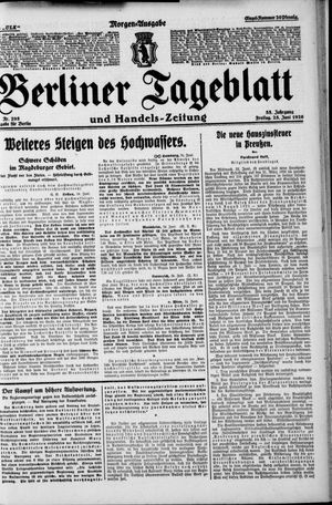 Berliner Tageblatt und Handels-Zeitung vom 25.06.1926