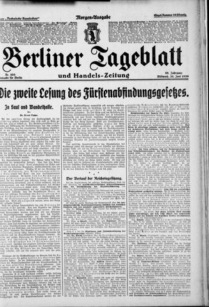 Berliner Tageblatt und Handels-Zeitung vom 30.06.1926