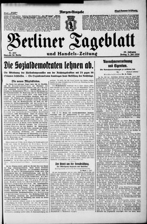 Berliner Tageblatt und Handels-Zeitung vom 02.07.1926