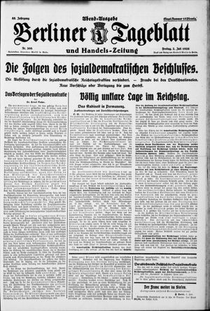 Berliner Tageblatt und Handels-Zeitung vom 02.07.1926