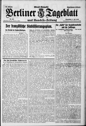 Berliner Tageblatt und Handels-Zeitung vom 03.07.1926