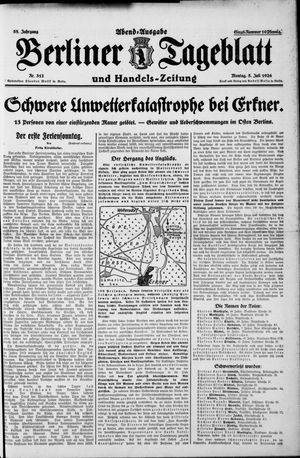 Berliner Tageblatt und Handels-Zeitung vom 05.07.1926