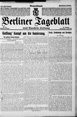 Berliner Tageblatt und Handels-Zeitung vom 08.07.1926