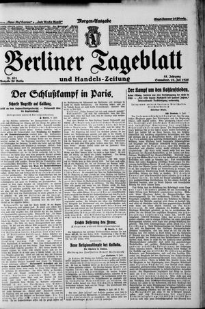 Berliner Tageblatt und Handels-Zeitung vom 10.07.1926