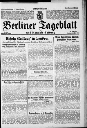 Berliner Tageblatt und Handels-Zeitung vom 13.07.1926
