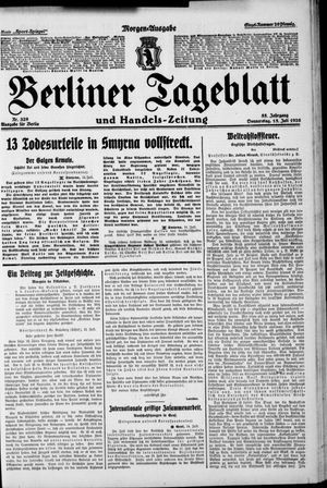 Berliner Tageblatt und Handels-Zeitung vom 15.07.1926