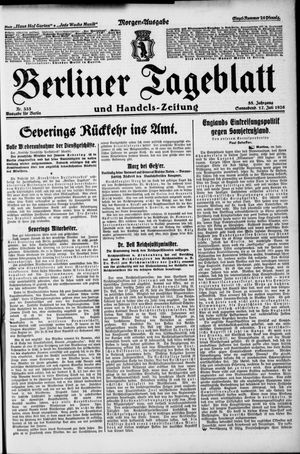 Berliner Tageblatt und Handels-Zeitung vom 17.07.1926