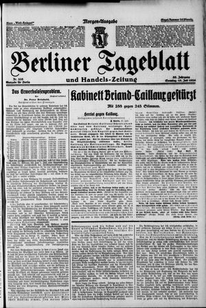 Berliner Tageblatt und Handels-Zeitung vom 18.07.1926