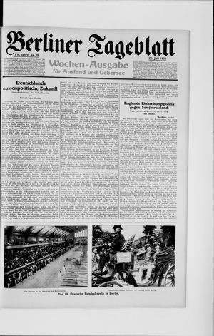 Berliner Tageblatt und Handels-Zeitung vom 22.07.1926