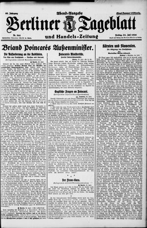 Berliner Tageblatt und Handels-Zeitung vom 23.07.1926
