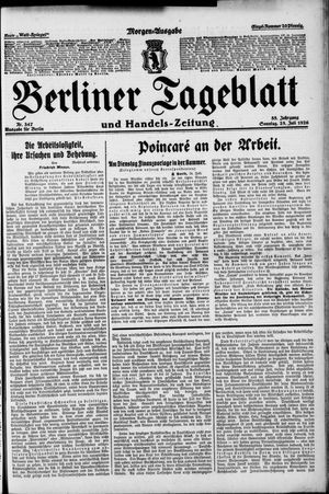 Berliner Tageblatt und Handels-Zeitung vom 25.07.1926