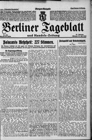Berliner Tageblatt und Handels-Zeitung vom 28.07.1926