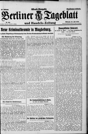Berliner Tageblatt und Handels-Zeitung vom 28.07.1926