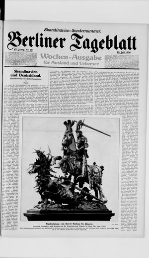 Berliner Tageblatt und Handels-Zeitung vom 29.07.1926
