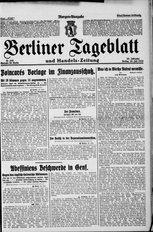 Berliner Tageblatt und Handels-Zeitung vom 30.07.1926