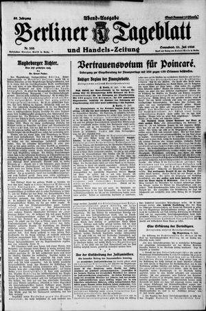 Berliner Tageblatt und Handels-Zeitung vom 31.07.1926