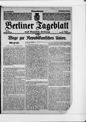 Berliner Tageblatt und Handels-Zeitung vom 01.08.1926