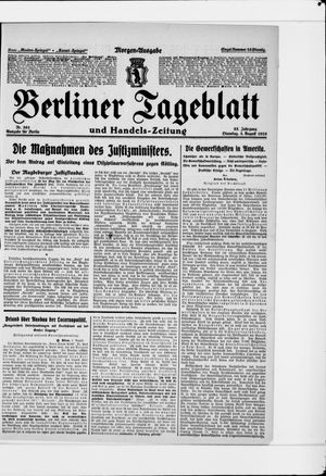 Berliner Tageblatt und Handels-Zeitung vom 03.08.1926