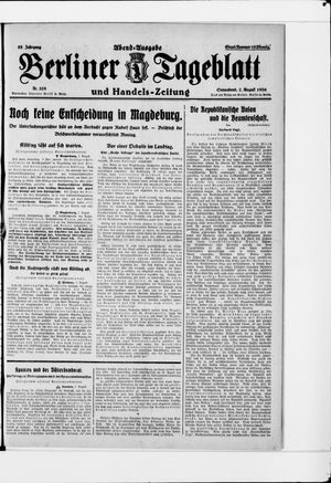 Berliner Tageblatt und Handels-Zeitung vom 07.08.1926