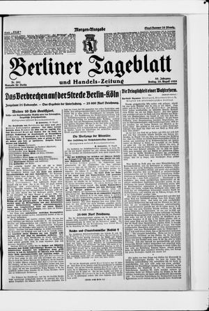 Berliner Tageblatt und Handels-Zeitung vom 20.08.1926