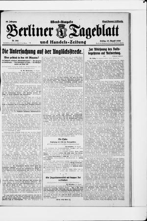 Berliner Tageblatt und Handels-Zeitung vom 20.08.1926
