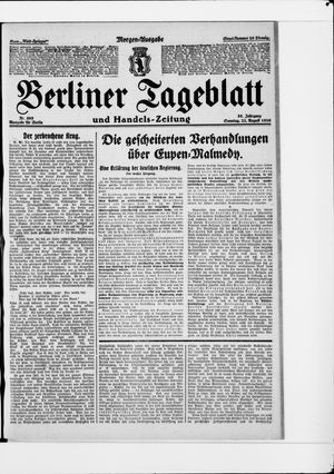 Berliner Tageblatt und Handels-Zeitung vom 22.08.1926