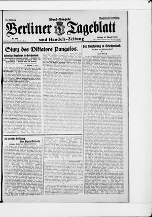 Berliner Tageblatt und Handels-Zeitung vom 23.08.1926