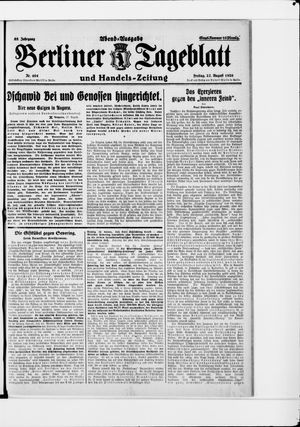 Berliner Tageblatt und Handels-Zeitung vom 27.08.1926