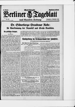 Berliner Tageblatt und Handels-Zeitung vom 04.09.1926