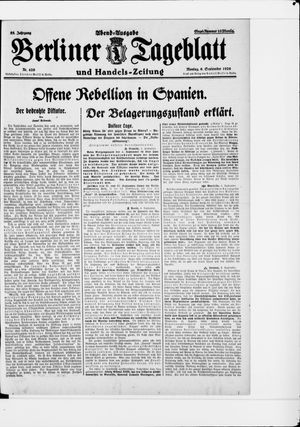Berliner Tageblatt und Handels-Zeitung vom 06.09.1926