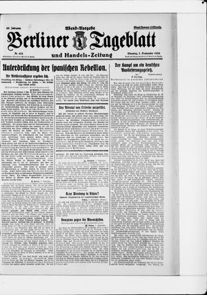 Berliner Tageblatt und Handels-Zeitung vom 07.09.1926