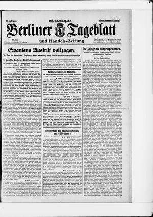 Berliner Tageblatt und Handels-Zeitung vom 11.09.1926