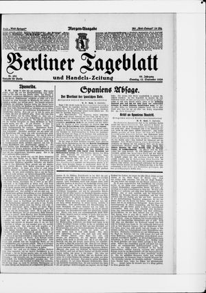 Berliner Tageblatt und Handels-Zeitung vom 12.09.1926