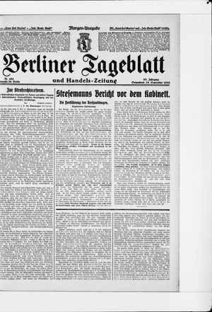 Berliner Tageblatt und Handels-Zeitung vom 25.09.1926