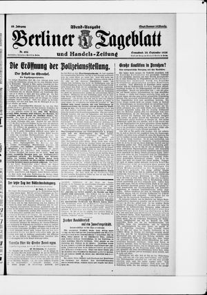 Berliner Tageblatt und Handels-Zeitung vom 25.09.1926
