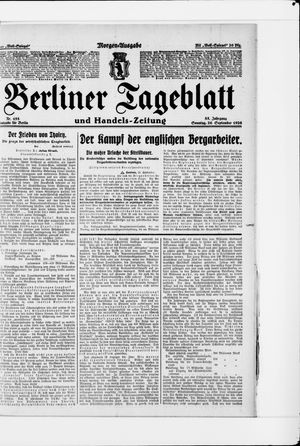 Berliner Tageblatt und Handels-Zeitung vom 26.09.1926