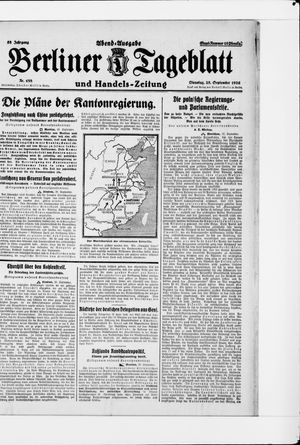 Berliner Tageblatt und Handels-Zeitung vom 28.09.1926