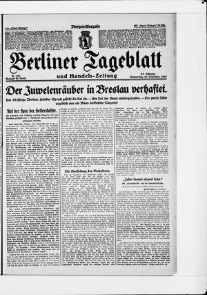 Berliner Tageblatt und Handels-Zeitung vom 30.09.1926