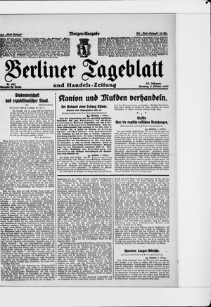 Berliner Tageblatt und Handels-Zeitung vom 03.10.1926