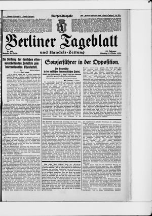 Berliner Tageblatt und Handels-Zeitung vom 05.10.1926