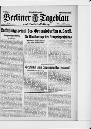 Berliner Tageblatt und Handels-Zeitung vom 06.10.1926