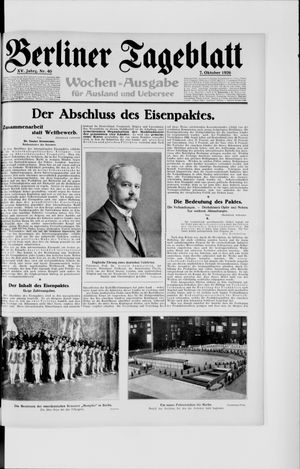 Berliner Tageblatt und Handels-Zeitung vom 07.10.1926