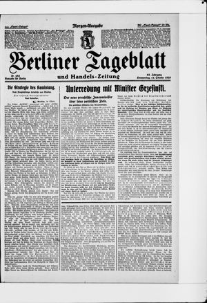 Berliner Tageblatt und Handels-Zeitung vom 14.10.1926