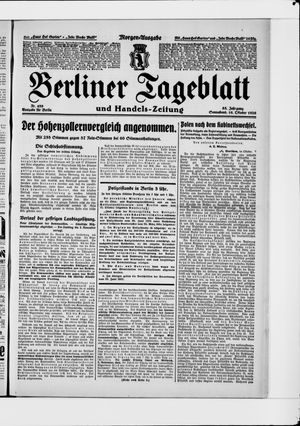 Berliner Tageblatt und Handels-Zeitung vom 16.10.1926